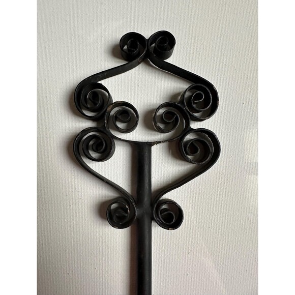 Large 14’’ long black metal elegant vintage key decorative from France - Picture 2 of 4